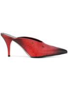 Calvin Klein 205w39nyc Distressed Heeled Mules - Red