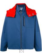 Oamc Colour Block Jacket, Men's, Size: Medium, Blue, Cotton/nylon/polyester/spandex/elastane