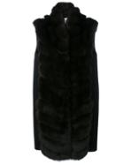 Manzoni 24 - Sleeveless Coat - Women - Cashmere/wool/sable - 44, Black, Cashmere/wool/sable