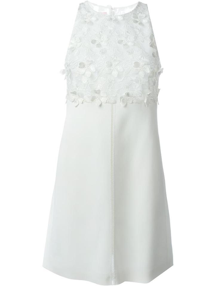Giamba Floral Lace Trim Dress