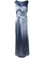 Nina Ricci Satin Gown Dress, Women's, Size: 38, Grey, Silk/viscose