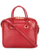 Balenciaga Blanket Square Tote, Women's, Red, Lamb Skin