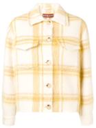 Alexa Chung Large Check Shirt Jacket - Yellow