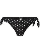 Dolce & Gabbana Polka Dot Bikini Bottoms, Women's, Size: Iv, Black, Polyamide/spandex/elastane