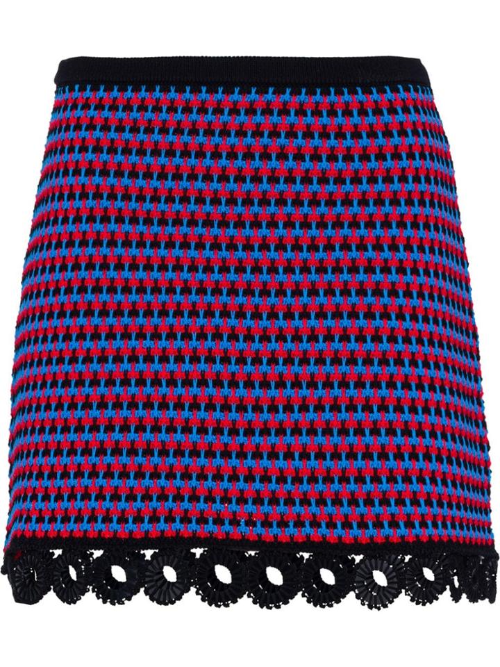Miu Miu Cotton Crochet Skirt - Blue