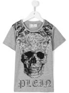 Philipp Plein Kids Skull Print T-shirt, Boy's, Size: 12 Yrs, Grey