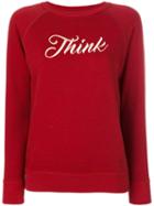 Isabel Marant Étoile - Think Slogan Sweatshirt - Women - Cotton/polyester/viscose - 40, Red, Cotton/polyester/viscose