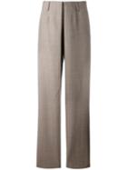 Aalto Pleated Straight Leg Trousers, Women's, Size: 40, Brown, Wool