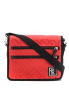 Versace Greca Argyle Print Messenger Bag - Red