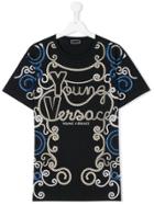 Young Versace Teen Printed T-shirt - Blue