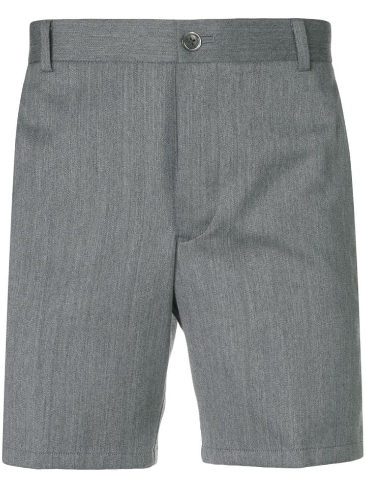 Thom Browne Rwb Stripe Straight-leg Short - Grey