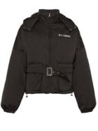 Willy Chavarria Oversized Belted Jacket - Black