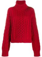 Alanui Roll-neck Fitted Sweater - Red
