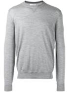 Brunello Cucinelli Crew Neck Jumper, Men's, Size: 58, Grey, Cashmere/virgin Wool