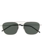Saint Laurent Aviator 309 Sunglasses - Silver