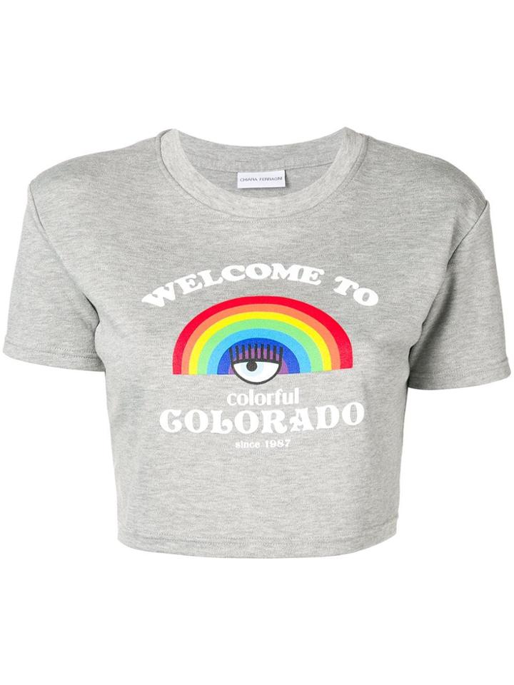Chiara Ferragni Welcome To Colorado T-shirt - Grey