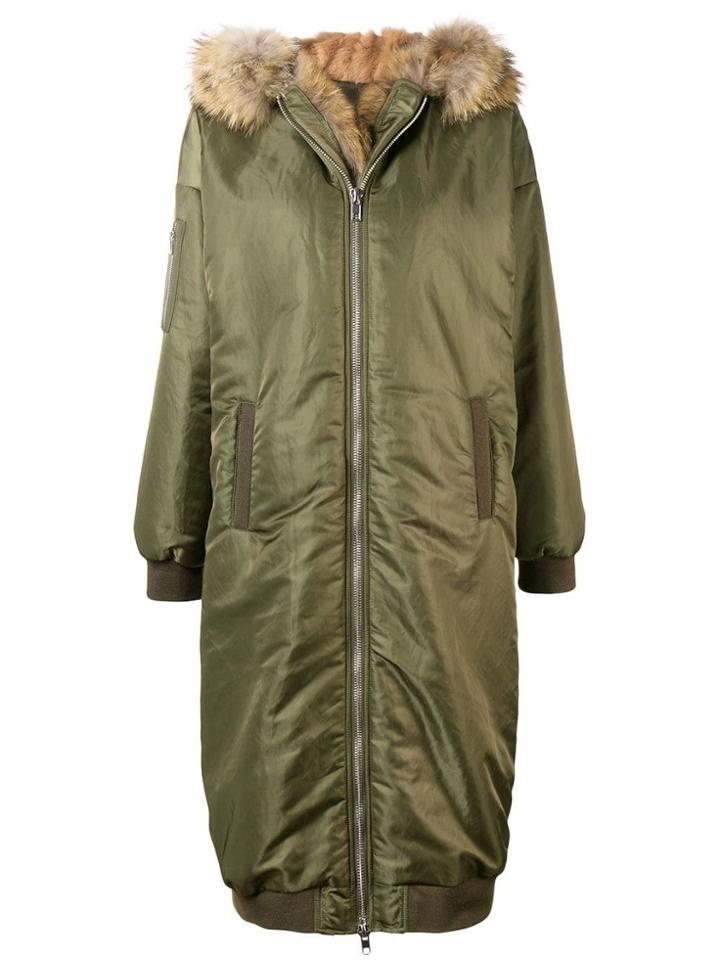 S.w.o.r.d 6.6.44 Zipped Up Parka Coat - Green