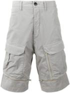Stone Island Shadow Project - Cargo Pocket Shorts - Men - Cotton/spandex/elastane - 46, Grey, Cotton/spandex/elastane