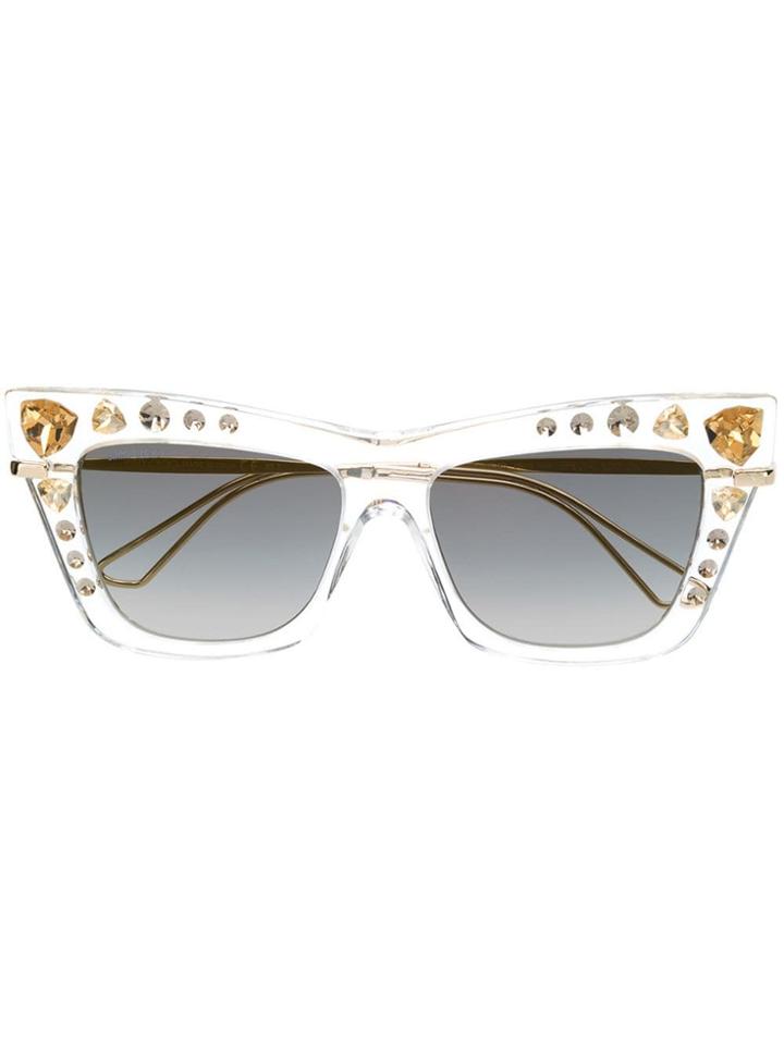 Jimmy Choo Eyewear Embellished Sunglasses - Gold