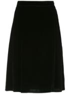 Reinaldo Lourenço Velvet Midi Skirt - Black