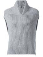 Eleventy Chunky Knit Gilet, Women's, Size: Medium, Grey, Cashmere/wool