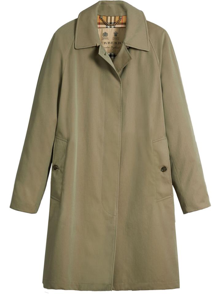 Burberry The Camden - Long Car Coat - Green