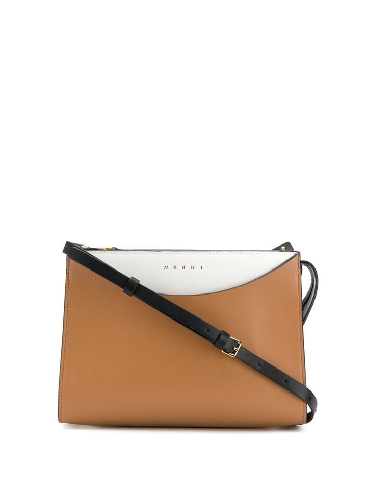 Marni Colour Block Shoulder Bag - Brown