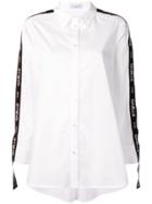 Gaelle Bonheur Side Logo Stripe Shirt - White