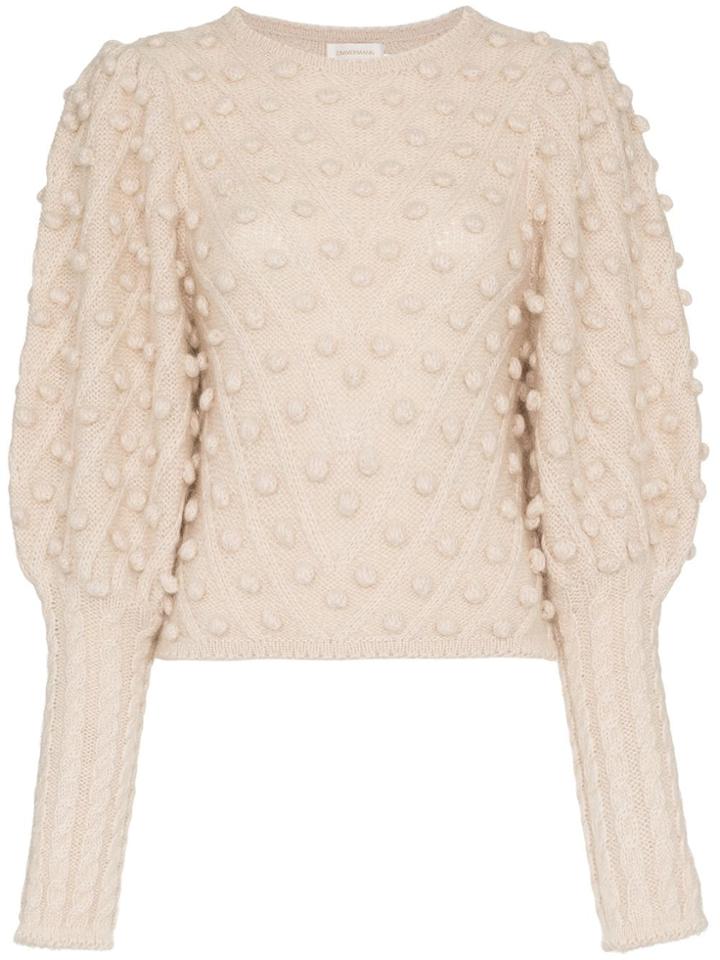Zimmermann Bobbly Mohair Jumper - Neutrals