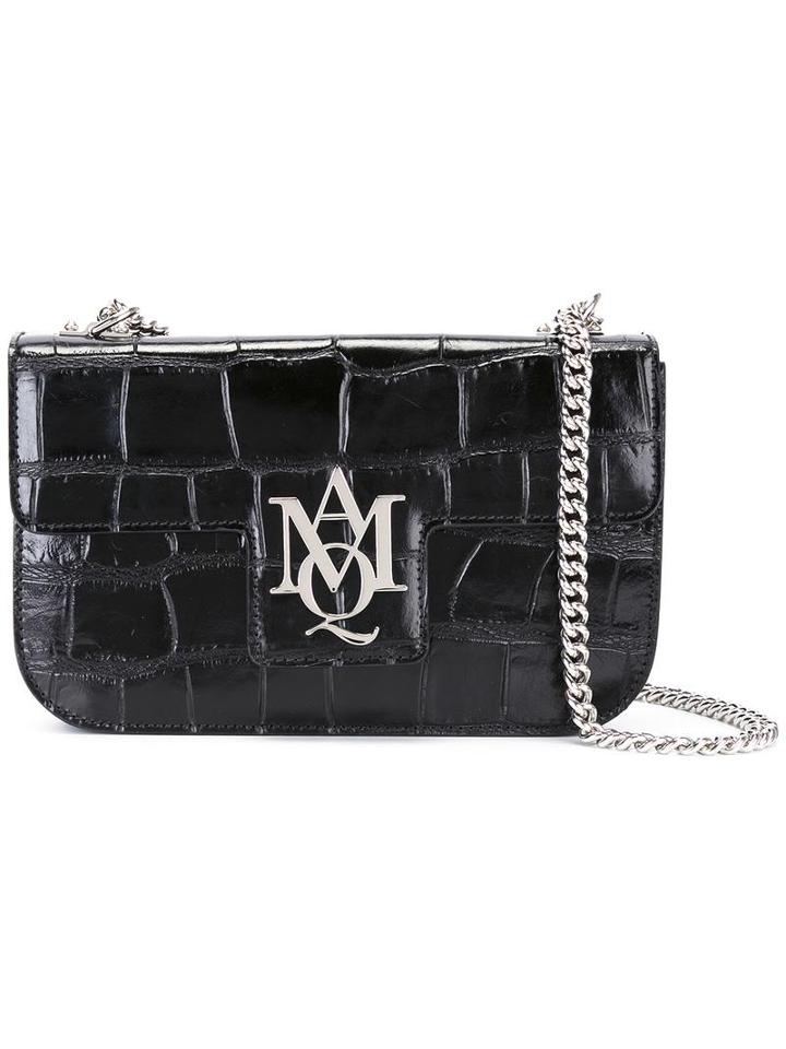 Alexander Mcqueen 'insignia' Satchel, Women's, Black, Calf Leather/metal (other)