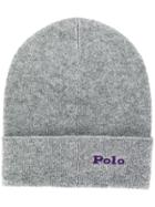 Polo Ralph Lauren Ribbed Cashmere Beanie - Grey