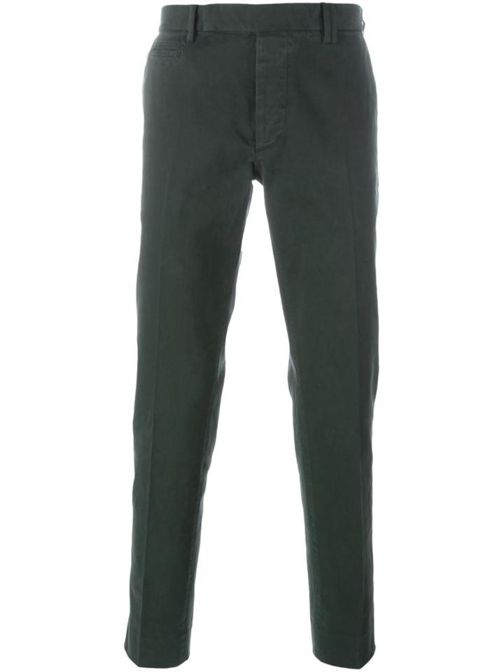 Fendi Classic Chinos, Men's, Size: 54, Green, Cotton/spandex/elastane