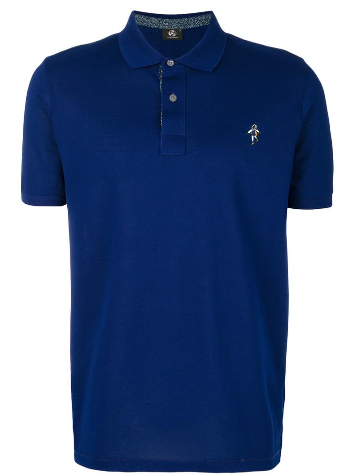 Ps By Paul Smith - Astronaut Patch Polo Shirt - Men - Cotton - Xl, Blue, Cotton