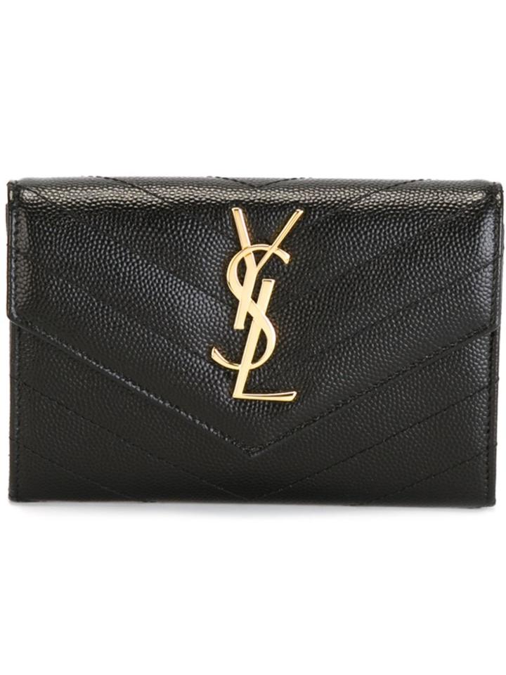 Saint Laurent Small 'monogram' Wallet - Black
