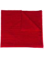 Etro Frayed Scarf, Men's, Red, Silk/wool