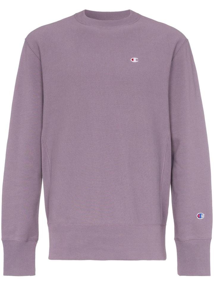 Champion Reverse Weave Cotton Sweatshirt - Purple
