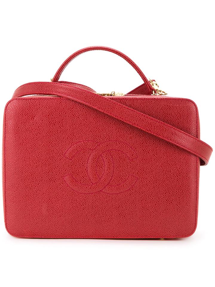 Chanel Vintage Box Vanity Tote - Red