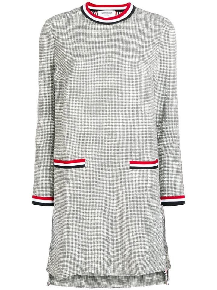 Thom Browne Striped Trim Dress - Grey