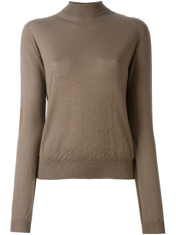 Rick Owens Funnel Neck Jumper, Women's, Size: Large, Nude/neutrals, Cashmere