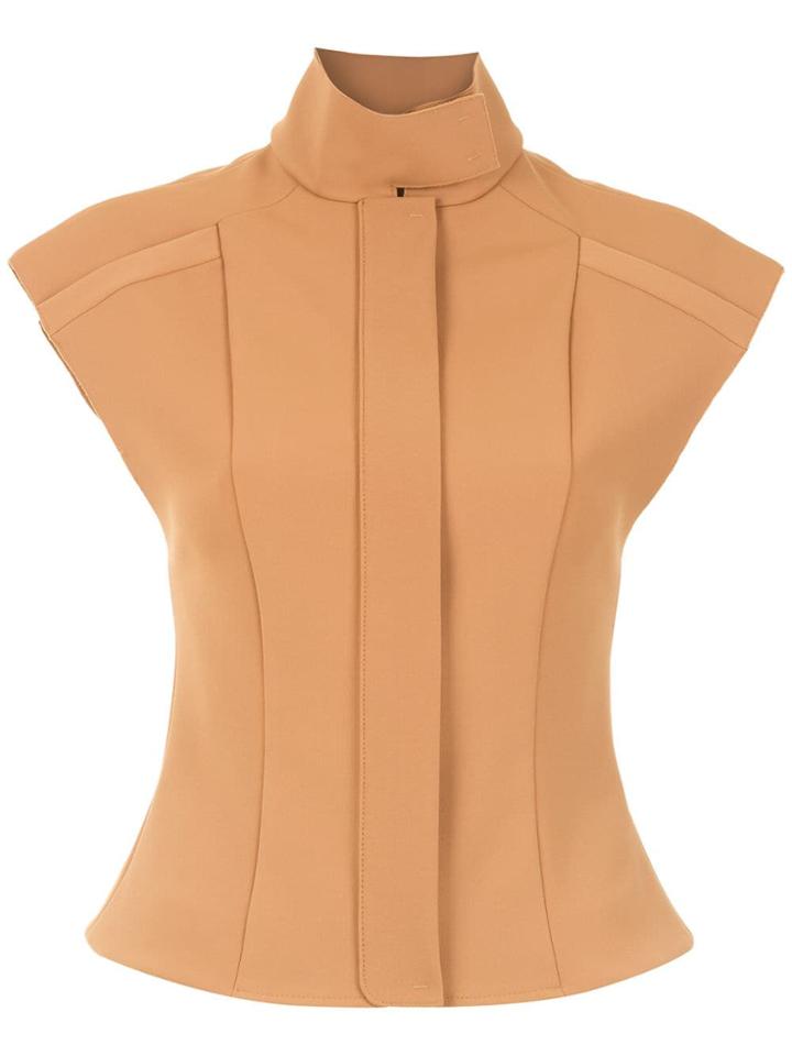 Gloria Coelho Sleeveless Structured Top - Yellow
