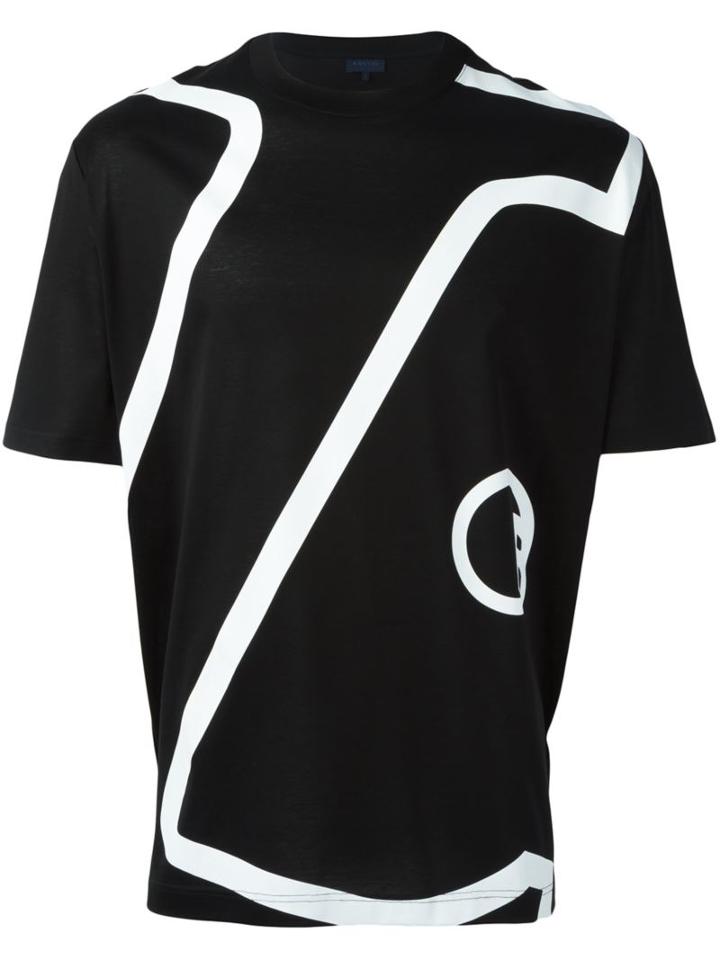Lanvin Giant Logo T-shirt, Men's, Size: Medium, Black, Cotton