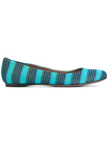 Missoni Pre-owned Striped Ballerinas - Blue