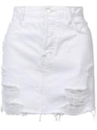 J Brand - Short Denim Skirt - Women - Cotton - 26, White, Cotton