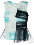 Act N&deg;1 Sleeveless Tulle Blouse - Green