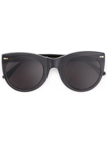 Movitra Oversize Round Sunglasses - Black