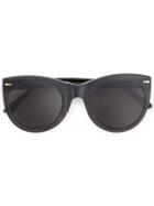 Movitra Oversize Round Sunglasses - Black