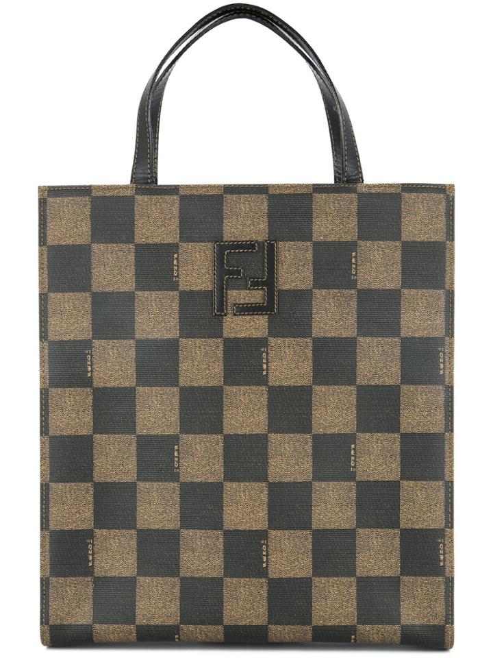 Fendi Vintage Check 2way Tote - Brown
