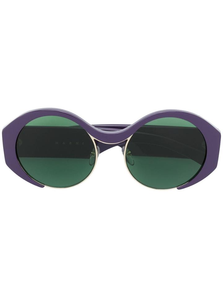 Marni Eyewear Green Tinted Sunglasses - Pink & Purple