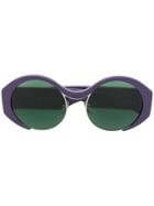 Marni Eyewear Green Tinted Sunglasses - Pink & Purple