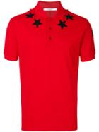 Givenchy - Star Patch Polo Shirt - Men - Cotton/polyester - S, Red, Cotton/polyester